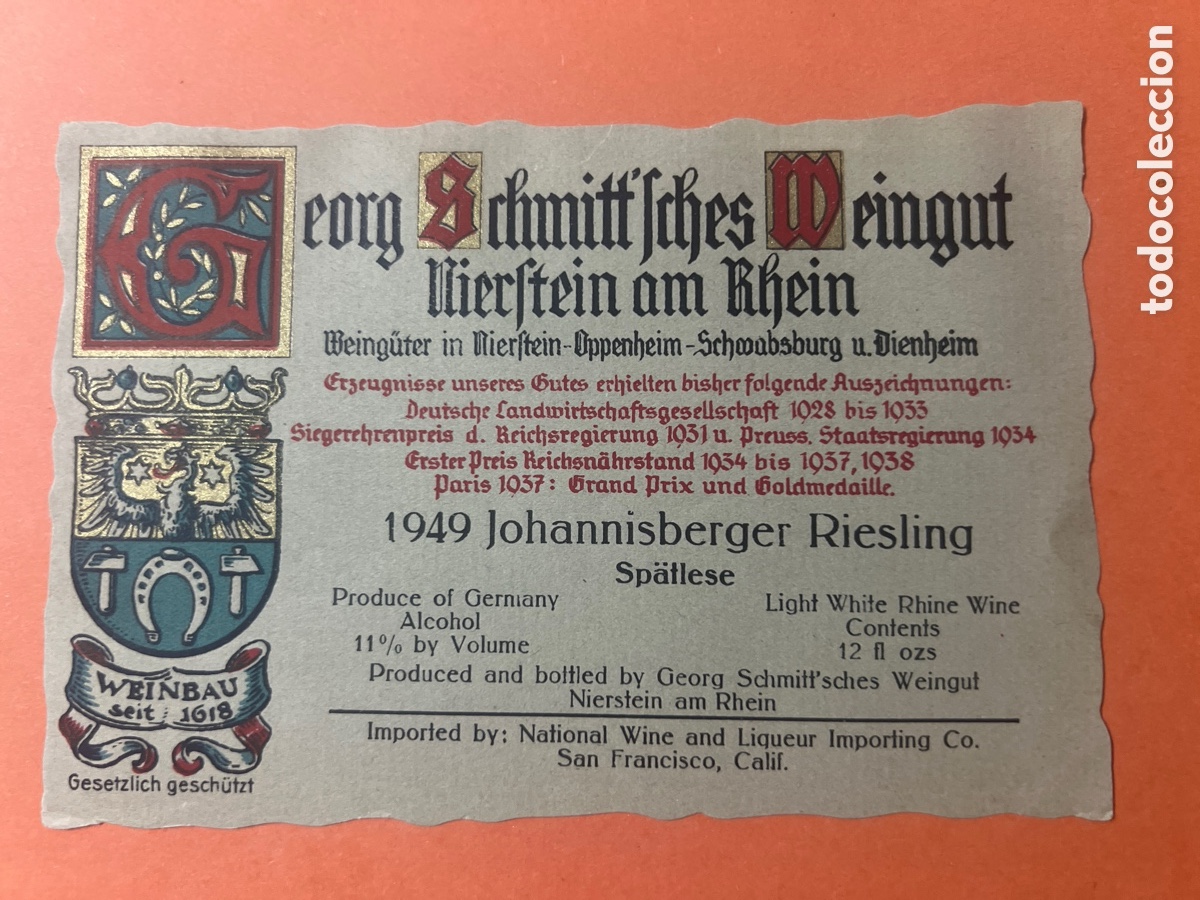 Etiquetas antiguas: ET174. ETIQUETA - LABEL - &Eacute;TIQUETTE
