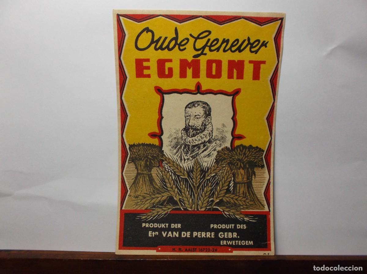 Etiquetas antiguas: ETIQUETA DE OUDE GENEVER EGMONT - VAN DE PERRE GEBR.