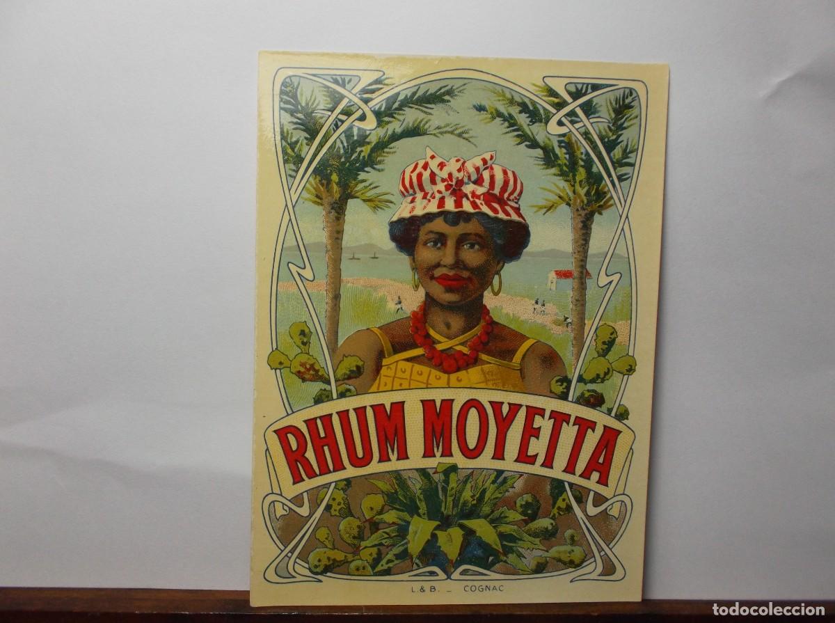 Etiquetas antiguas: ETIQUETA DE RHUM MOYETTA - L & B - COGNAC