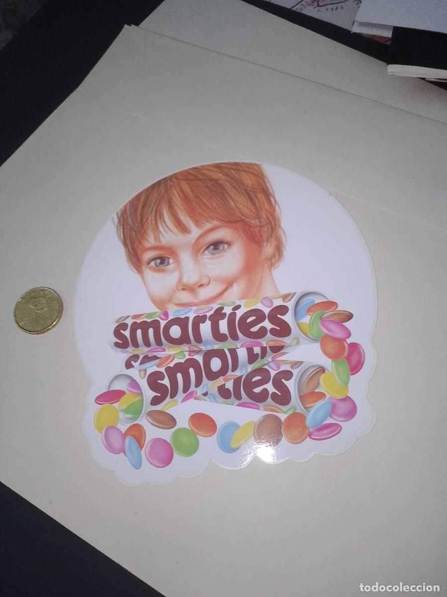 Etiquetas antiguas: Pegatina a&ntilde;os 80 smarties &uacute;nica