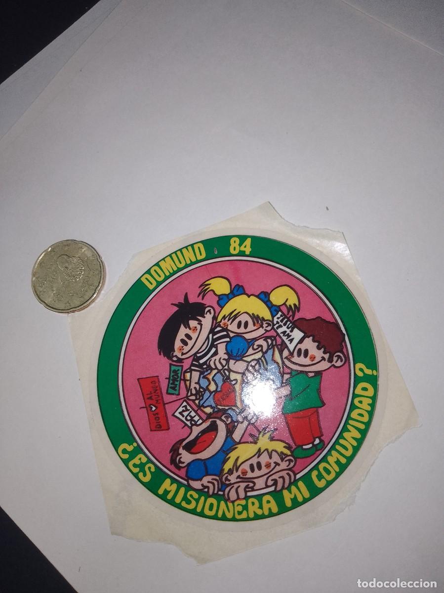 Etiquetas antiguas: Pegatina a&ntilde;os 80 domund 84