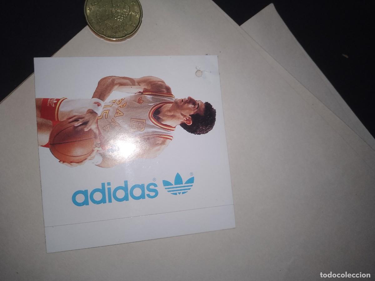 Etiquetas antiguas: Pegatina a&ntilde;os 80 Adidas baloncesto