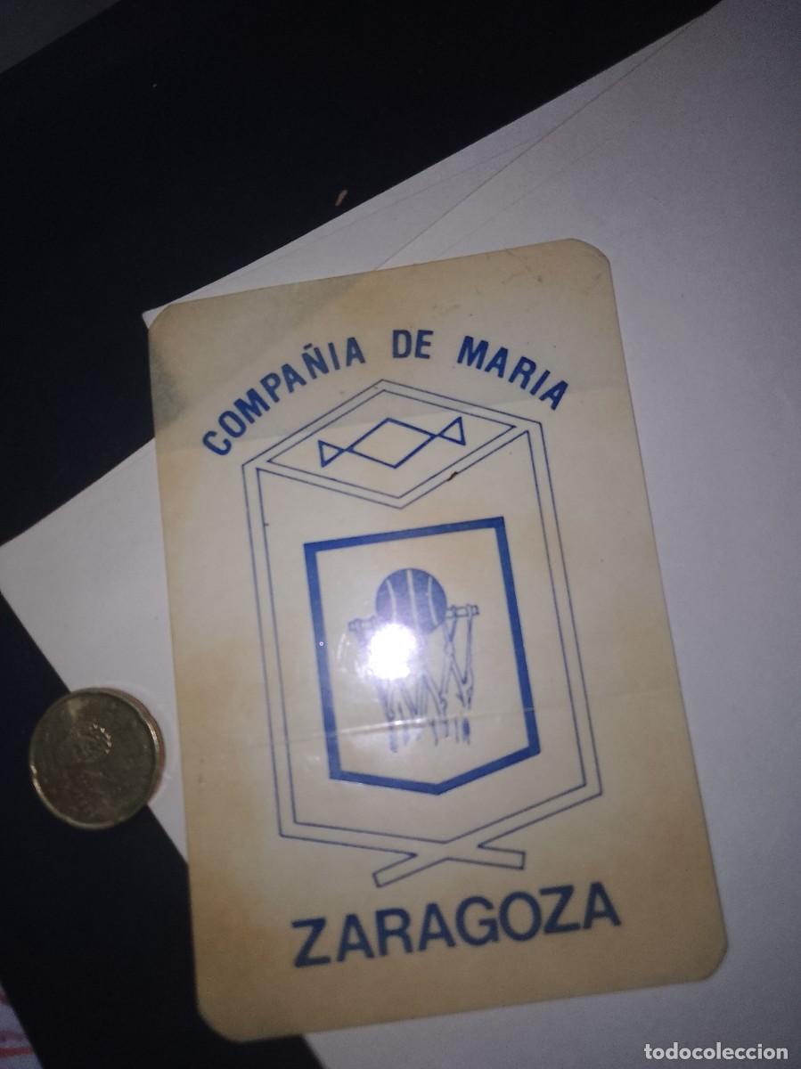 Etiquetas antiguas: Pegatina a&ntilde;os 80 Zaragoza compa&ntilde;&iacute;a de Mar&iacute;a &uacute;nica
