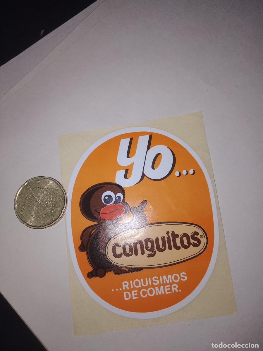 Etiquetas antiguas: Pegatina a&ntilde;os 80 conguitos &uacute;nica