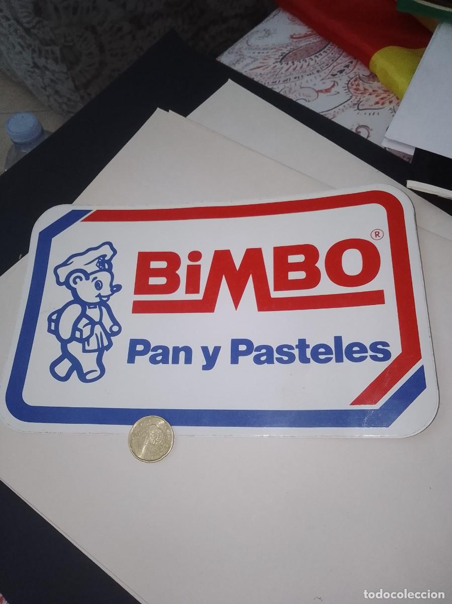 Etiquetas antiguas: Pegatina a&ntilde;os 80 Bimbo pan y pasteles &uacute;nica muy dif&iacute;cil de encontrar