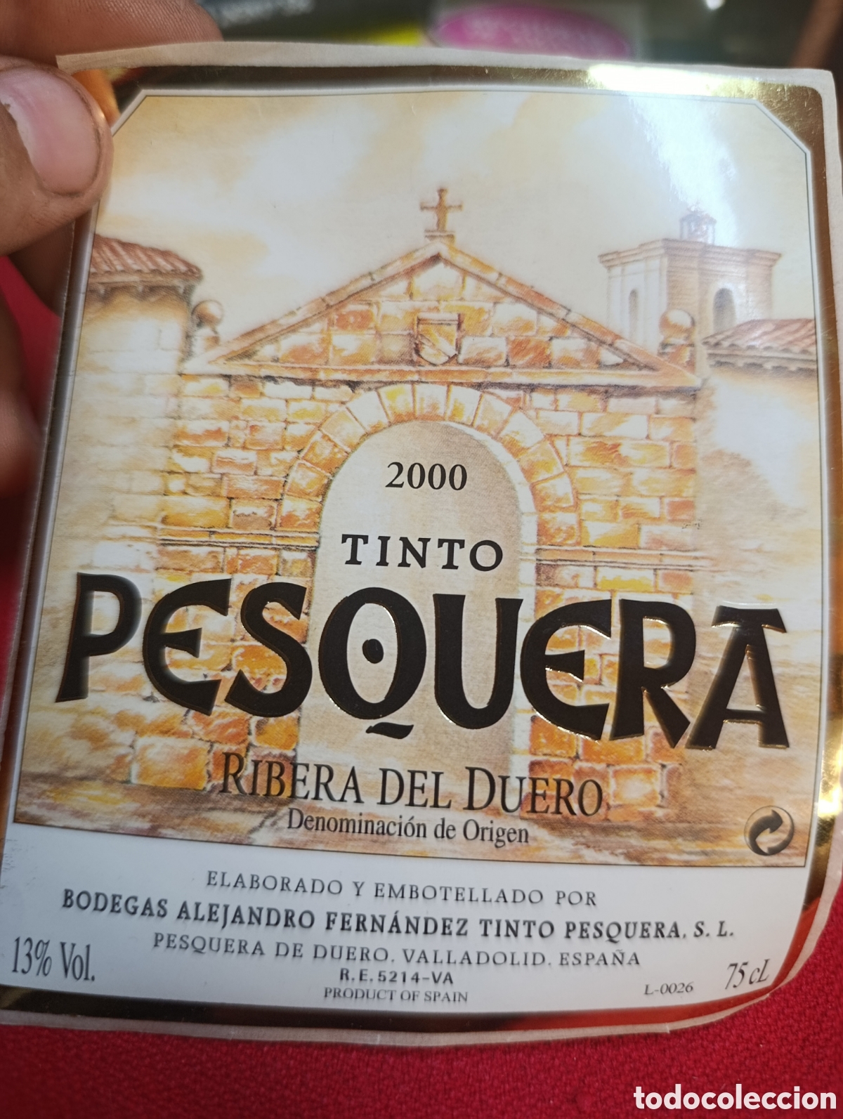Etiquetas antiguas: Etiqueta de vino pesquera.