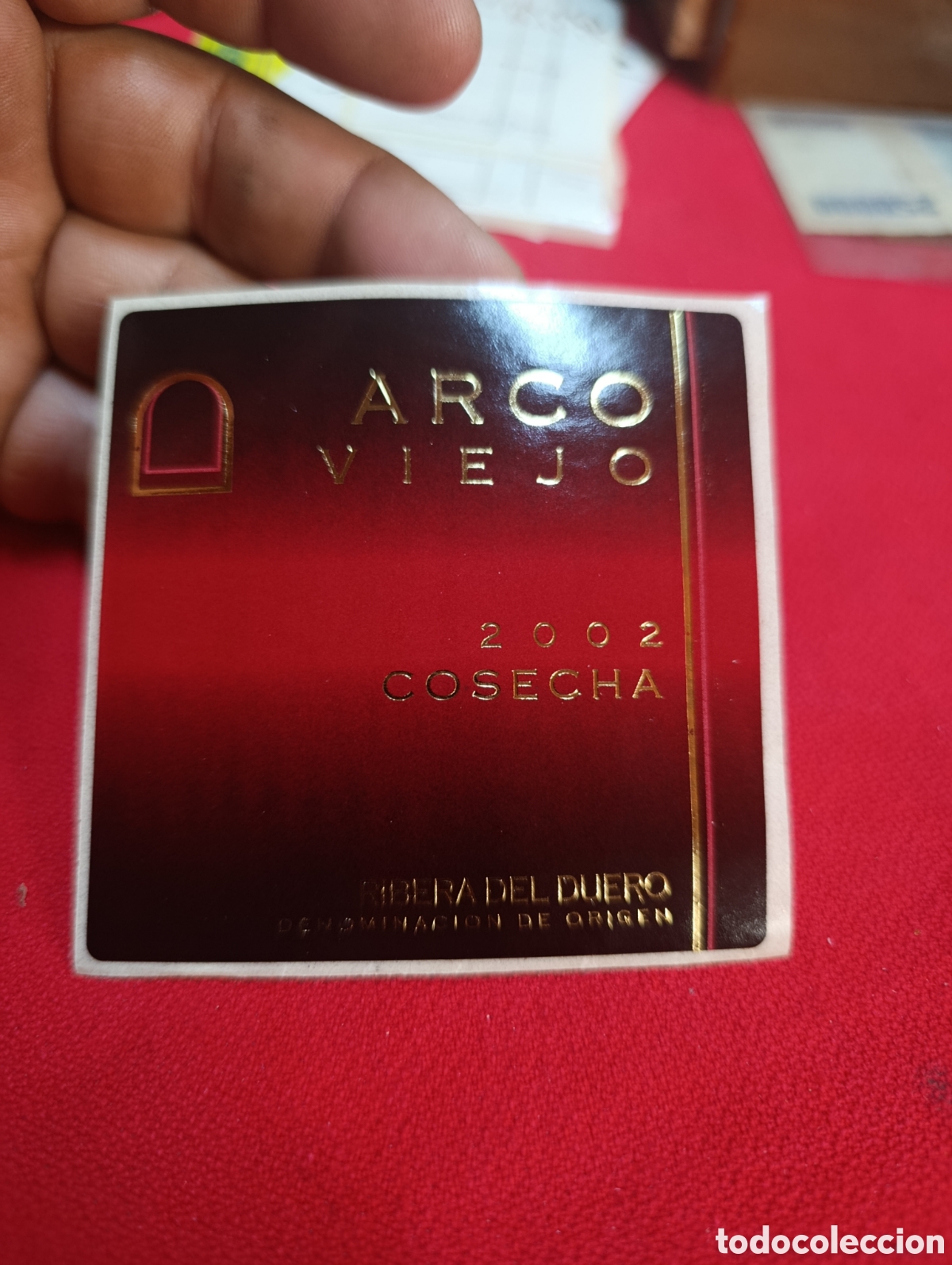 Etiquetas antiguas: Etiqueta de vino Arco viejo cosecha 2002