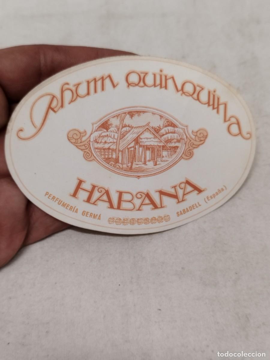 Etiquetas antiguas: Antigua etiqueta de Rhum Quinquina Habana&rdquo; de Perfumer&iacute;a Germ&aacute;, Sabadell, Espa&ntilde;a. Habana Cuba.