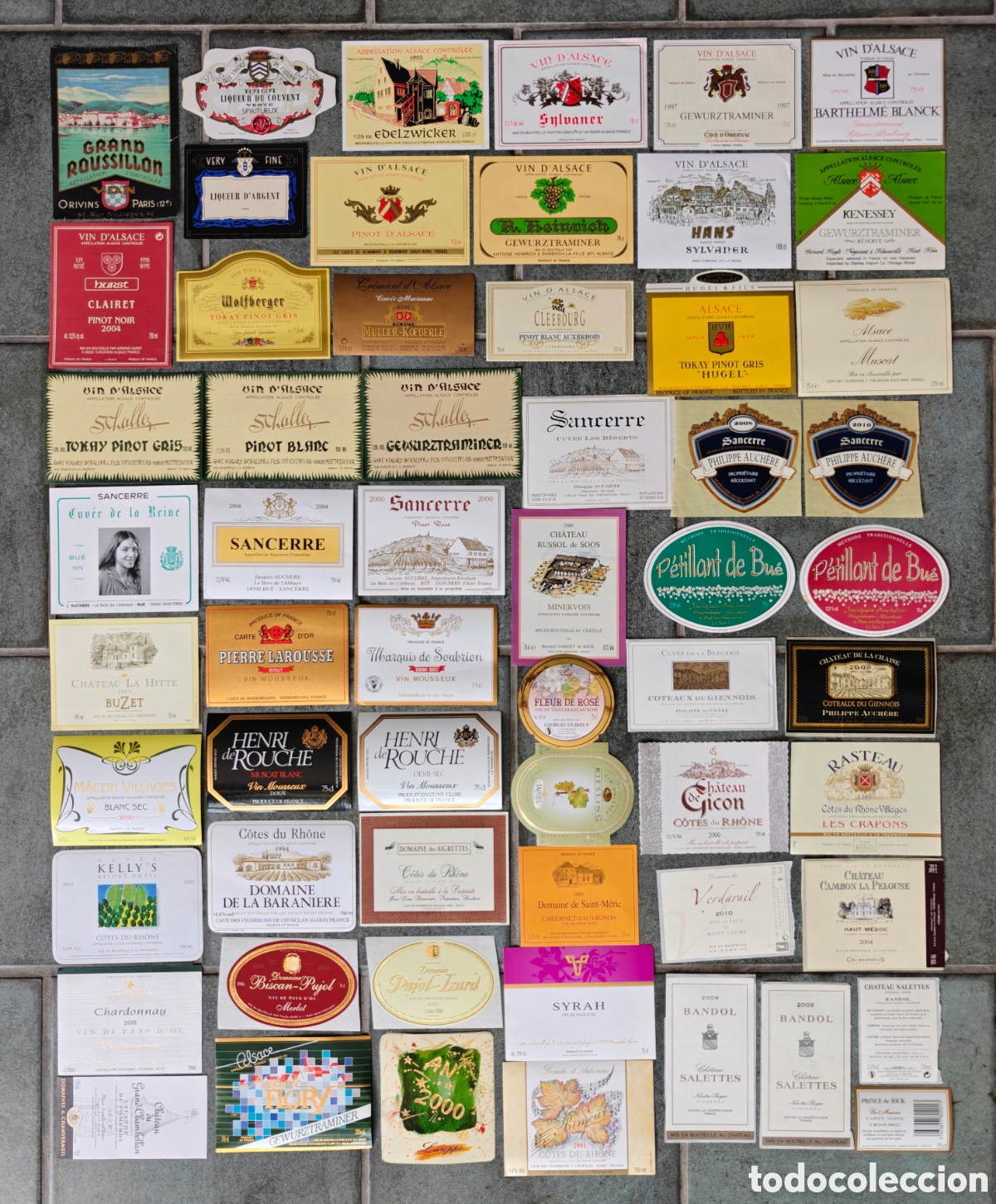 Etiquetas antiguas: Lote Etiquetas Vinos Francia