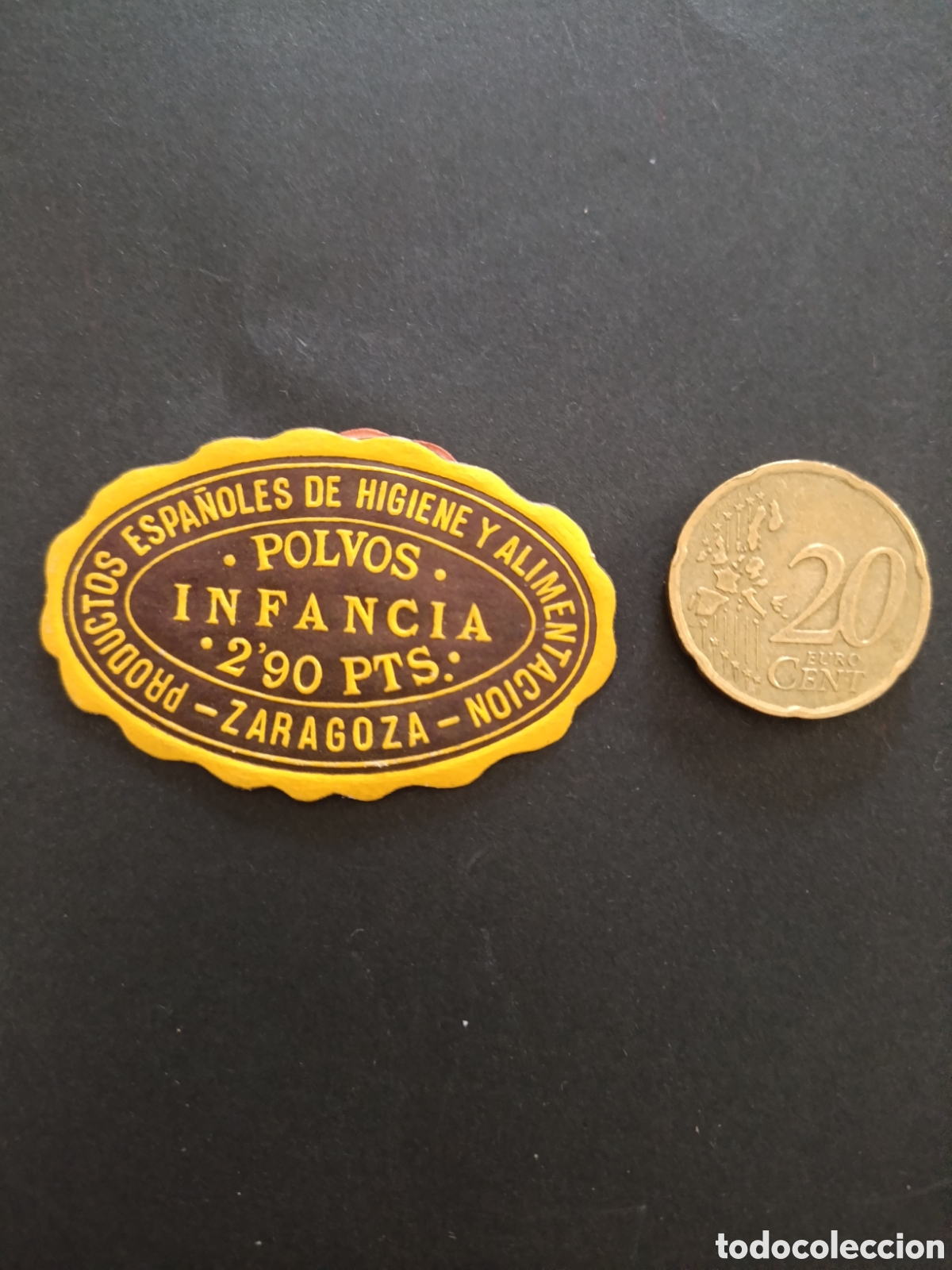 Etiquetas antiguas: POLVOS INFANCIA ZARAGOZA [ ETIQUETAS A&Ntilde;OS 40-50 ]