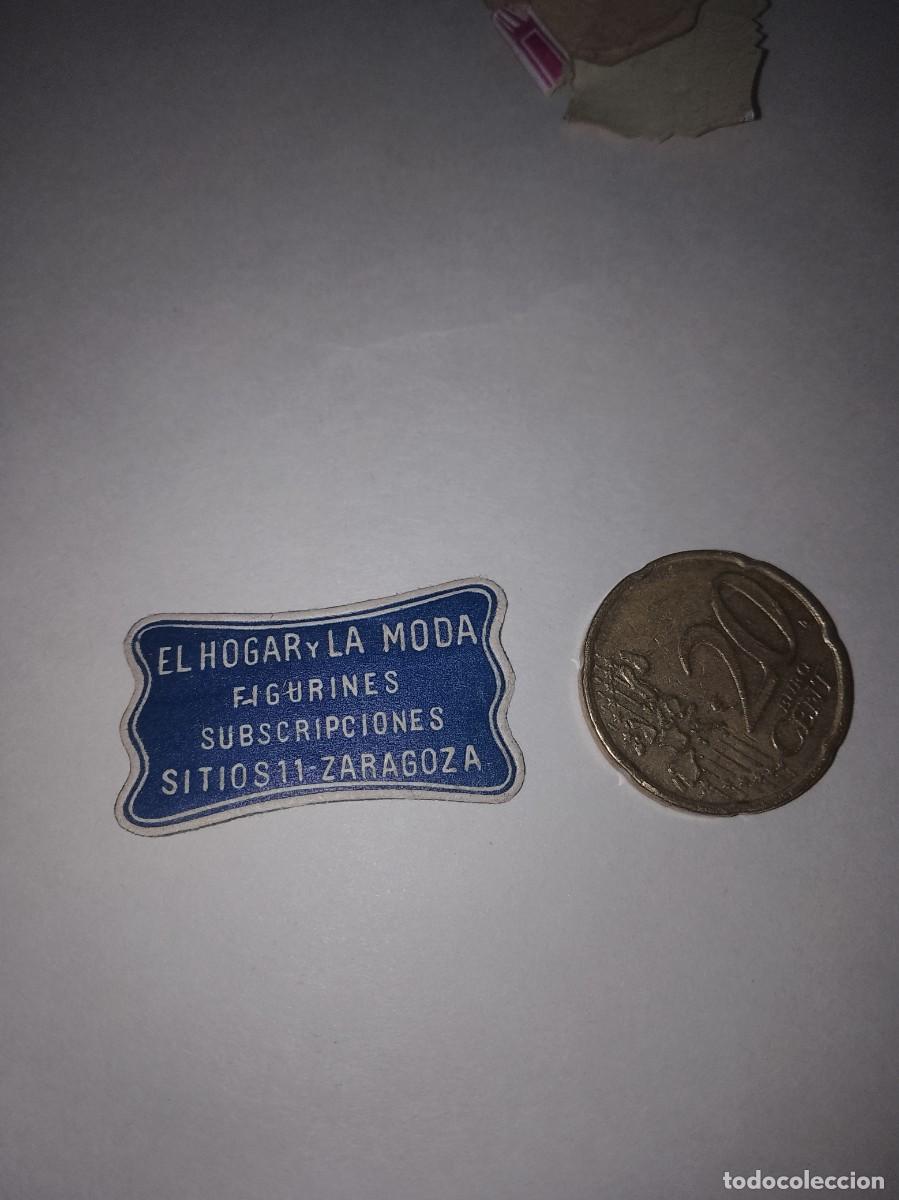 Etiquetas antiguas: Etiqueta a&ntilde;os 40 50 el hogar y la moda Zaragoza