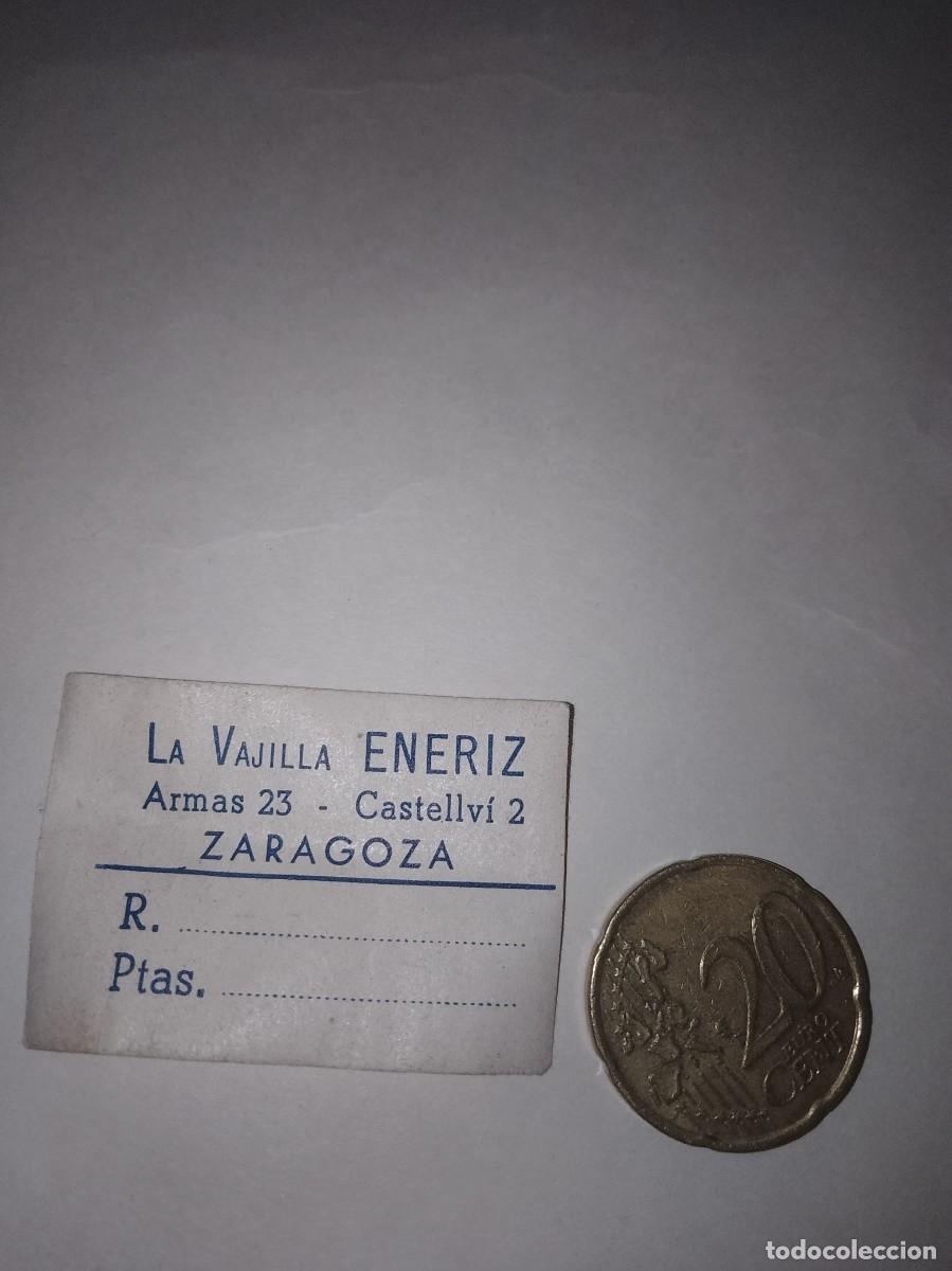 Etiquetas antiguas: Etiqueta a&ntilde;os 40 50 la vajilla eneriz Zaragoza