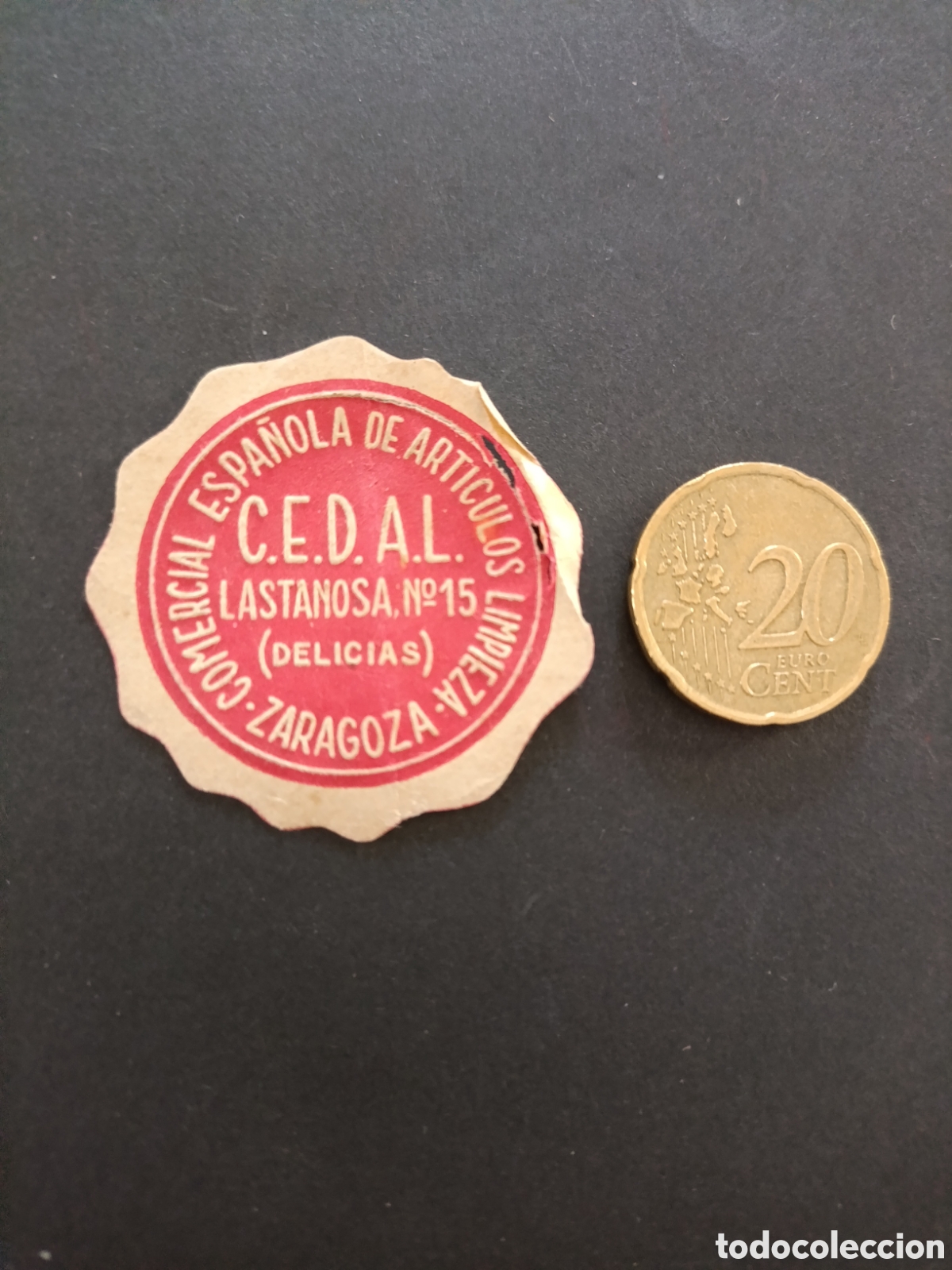 Etichette antiche: C.E.D.A.L [ ZARAGOZA ETIQUETAS A&Ntilde;OS 40-50 ]