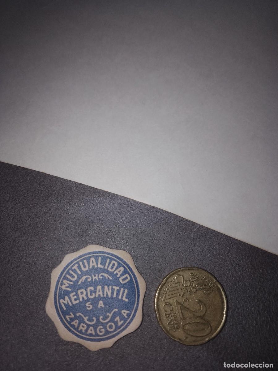 Etiquetas antiguas: Etiqueta a&ntilde;os 40 50 mercatil Zaragoza