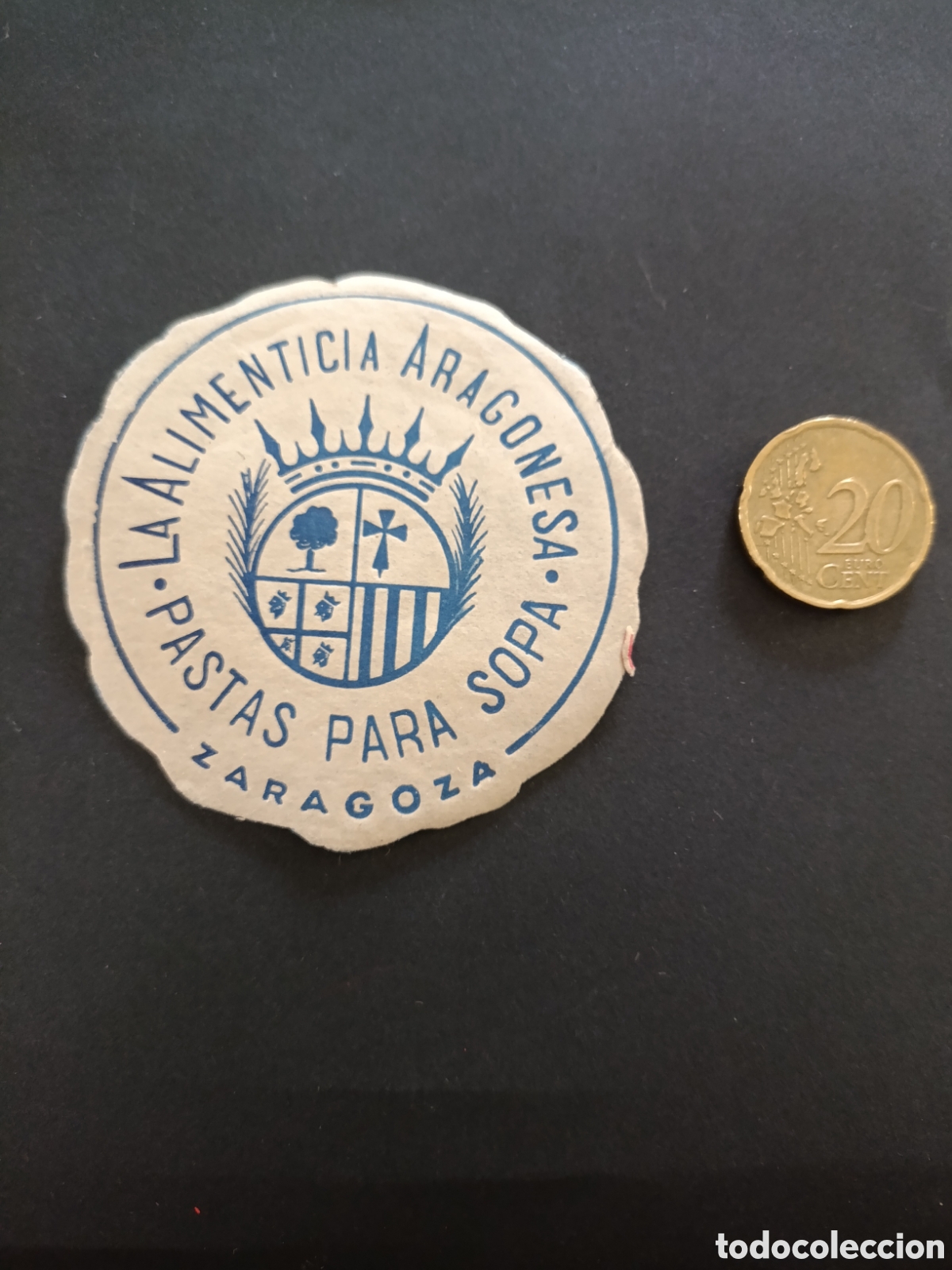 Etiquetas antiguas: PASTAS PARA SOPA LA ALIMENTACION ARAGONESA [ ZARAGOZA ETIQUETAS A&Ntilde;OS 40-50 ]