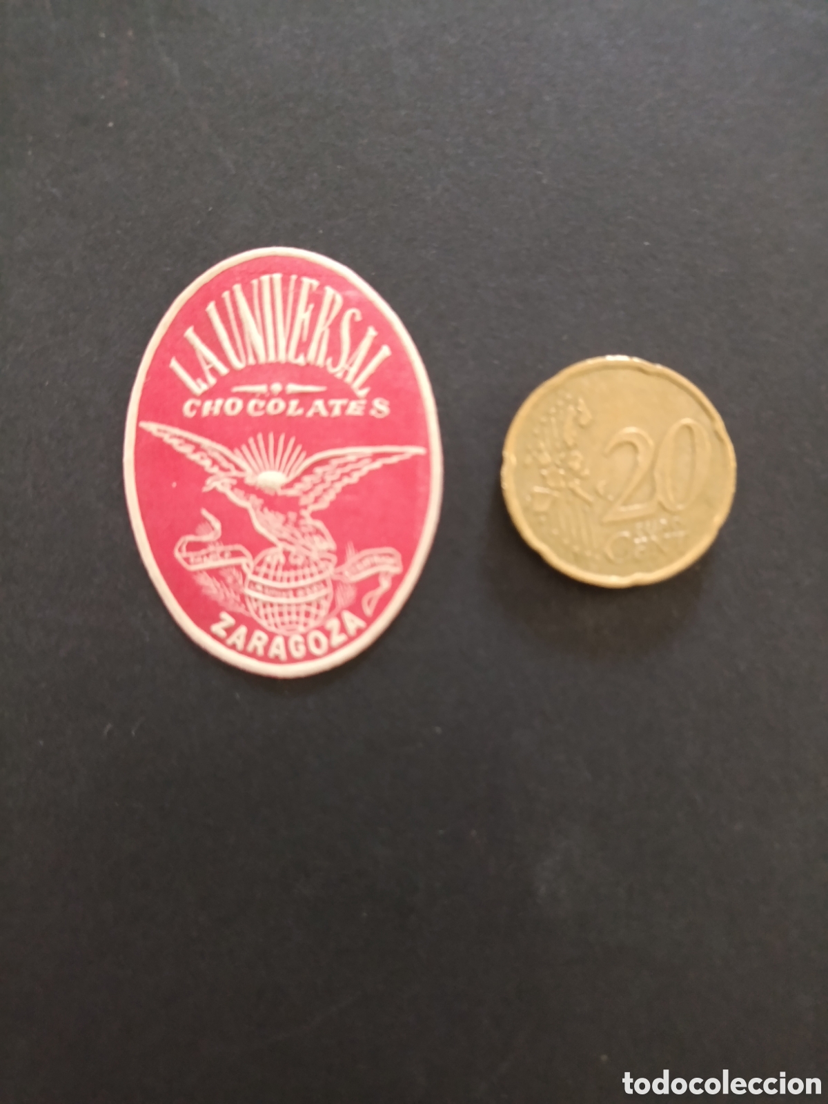 Etiquetas antiguas: LA Universal CHOCOLATES [ ZARAGOZA ETIQUETAS A&Ntilde;OS 40-50 ]