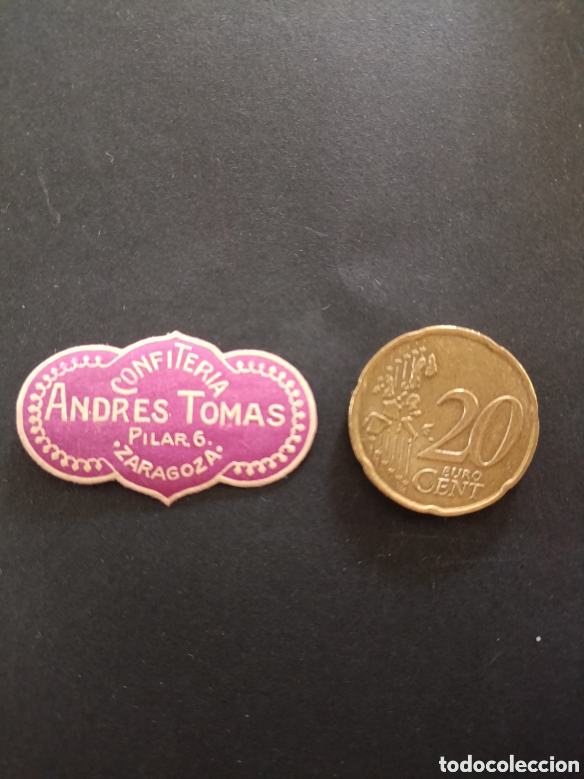 Etiquetas antiguas: CONFITERIA ANDRES TOMAS [ ZARAGOZA ETIQUETAS A&Ntilde;OS 40-50 ]