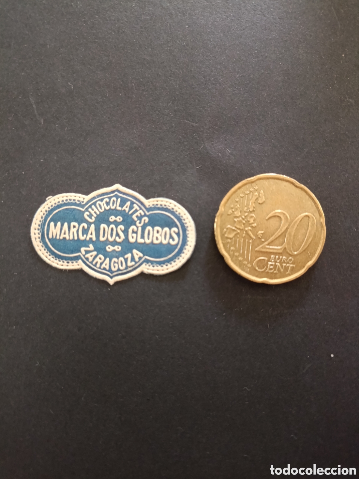 Etiquetas antiguas: CHOCOLATE MARCA DOS GLOBOS [ ZARAGOZA ETIQUETAS A&Ntilde;OS 40-50 ]