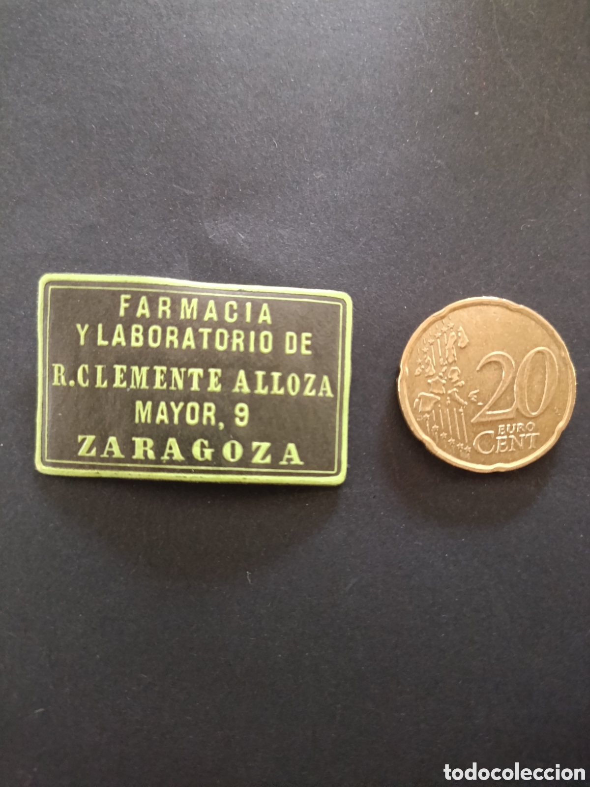 Etiquetas antiguas: FARMACIA Y LABORATORIO DE B.CLEMENTE ALLOZA [ ZARAGOZA ETIQUETAS A&Ntilde;OS 40-50 ]