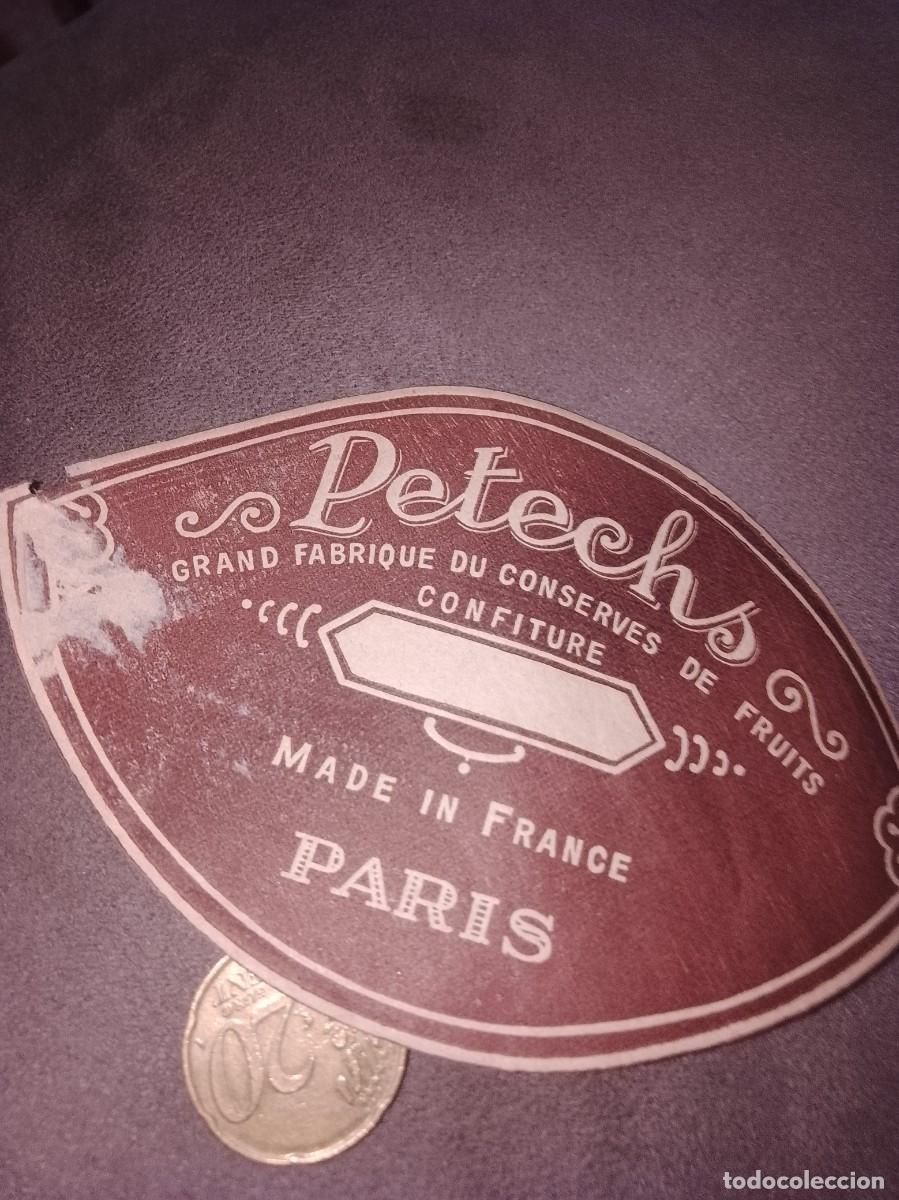 Etiquetas antiguas: Etiqueta a&ntilde;os 40 50 petechs grand Fadrique de fruits made in france Paris
