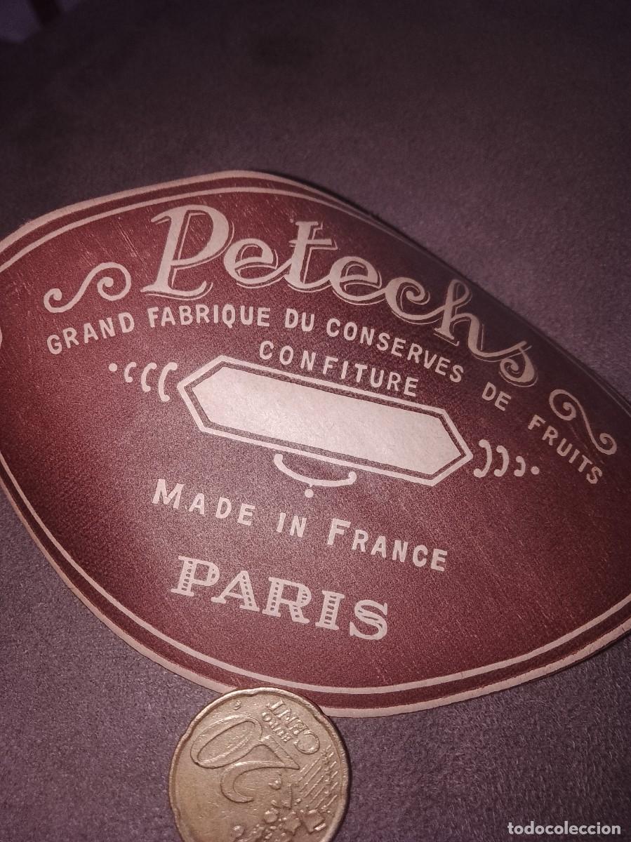 Etiquetas antiguas: Etiqueta a&ntilde;os 40 50 petechs grand Fadrique de fruits made in france Paris