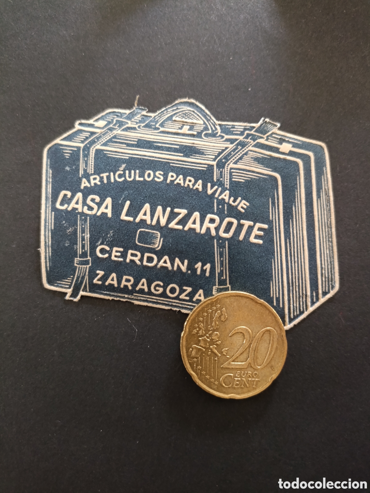 Etiquetas antiguas: ARTICULOS PARA VIAJE CASA LANZAROTE [ ZARAGOZA ETIQUETAS A&Ntilde;OS 40-50 ]