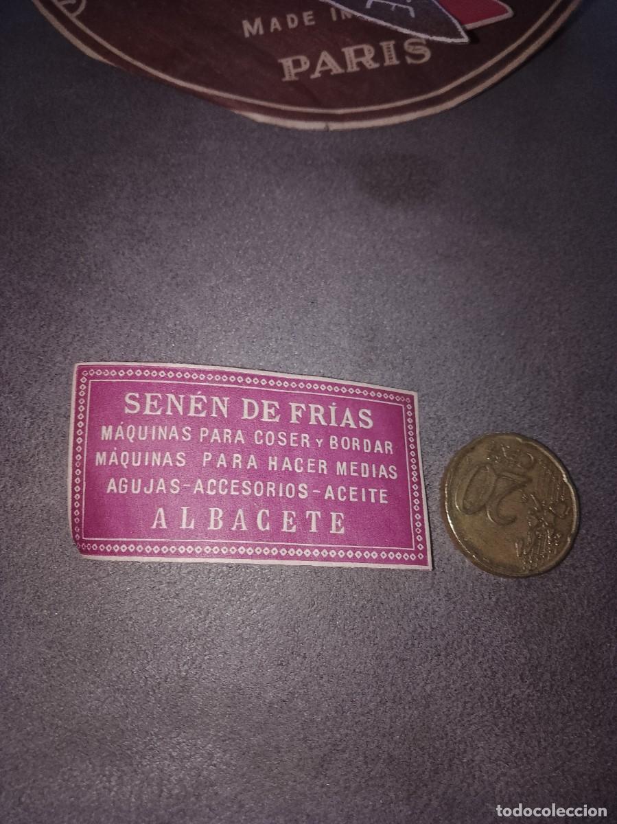 Etiquetas antiguas: Etiqueta a&ntilde;os 40 50 senen de fr&iacute;as Albacete