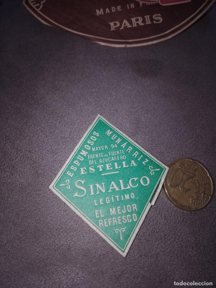 Etiquetas antiguas: Etiqueta a&ntilde;os 40 50 Estella sinalco espumosos el mejor refresco