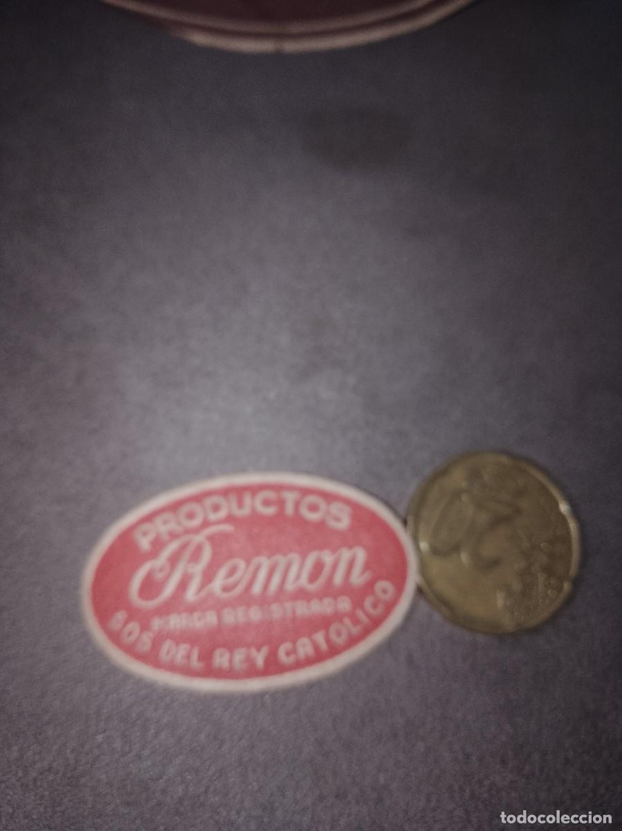 Etiquetas antiguas: Etiqueta a&ntilde;os 40 50 productos remon del rey cat&oacute;lico