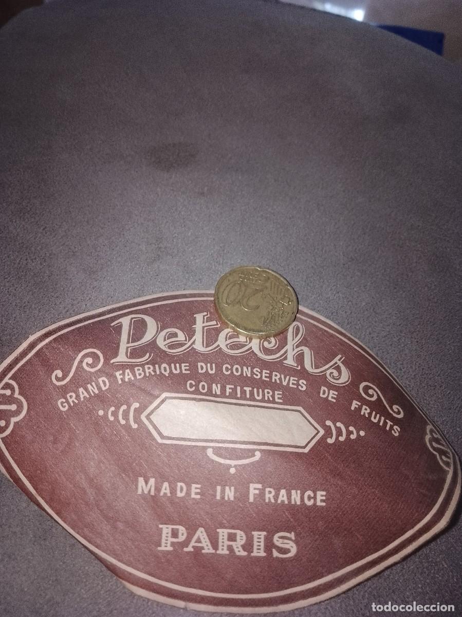 Etiquetas antiguas: Etiqueta a&ntilde;os 40 50 petechs grand Fadrique de fruits made in france Paris