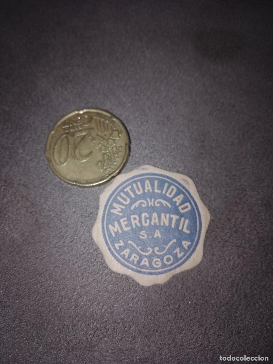 Etiquetas antiguas: Etiqueta a&ntilde;os 40 50 mutualidad mercatil Zaragoza