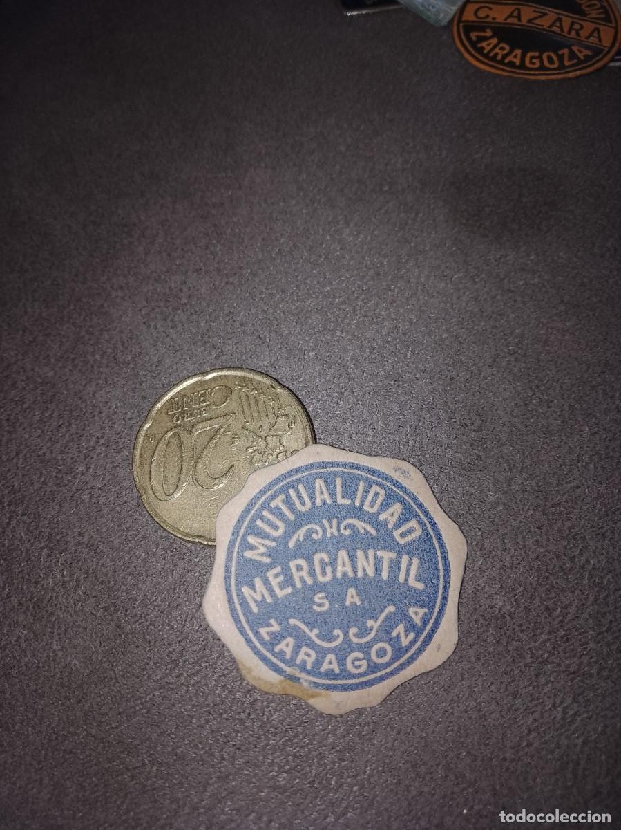 Etiquetas antiguas: Etiqueta a&ntilde;os 40 50 mercatil Zaragoza