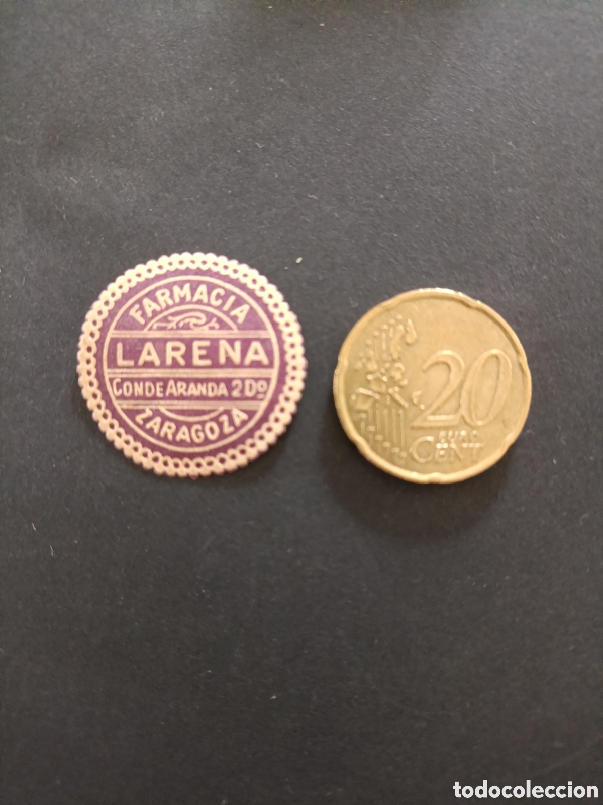 Etiquetas antiguas: FARMACIA LARENA [ ZARAGOZA ETIQUETAS A&Ntilde;OS 40-50 ]