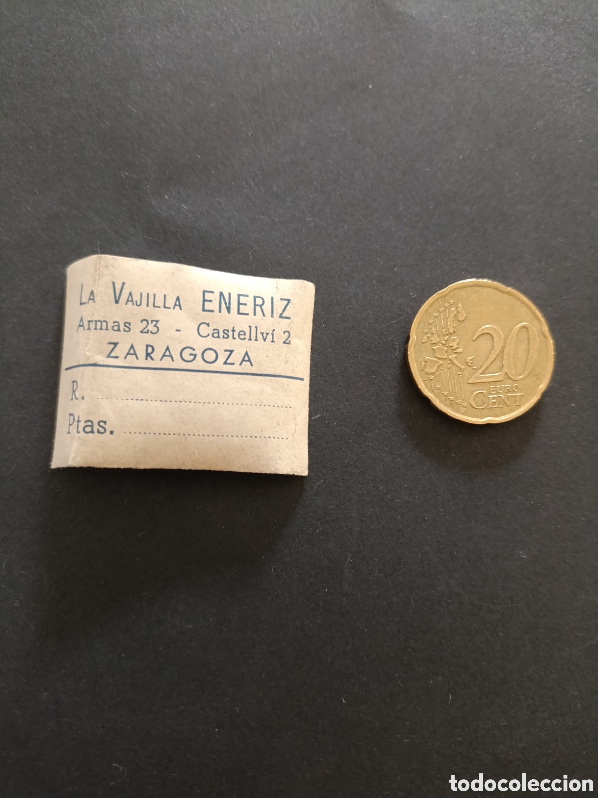 Etiquetas antiguas: LA VAJILLA ENERIZ [ ZARAGOZA ETIQUETAS A&Ntilde;OS 40-50 ]