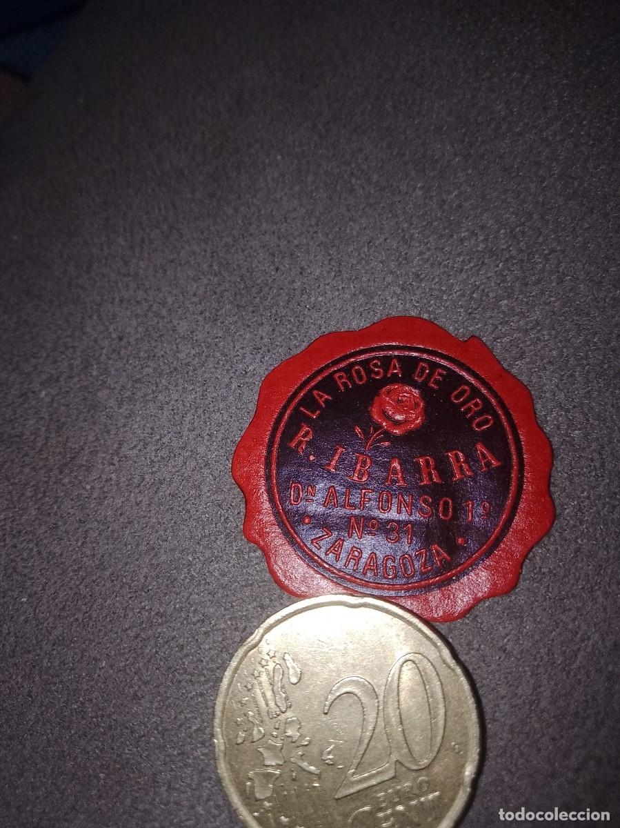Etiquetas antiguas: Etiqueta a&ntilde;os 40 50 la rosa de oro Zaragoza