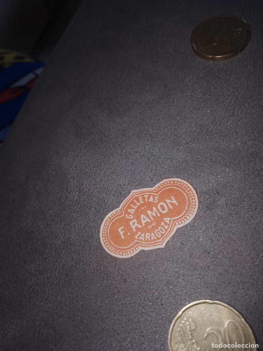 Etiquetas antiguas: Etiqueta a&ntilde;os 40 50 galletas f.ramon Zaragoza
