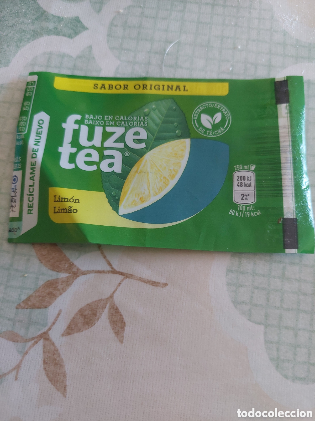 Etiquetas antiguas: ETIQUETA 500 ML FUXETEA LIM&Oacute;N