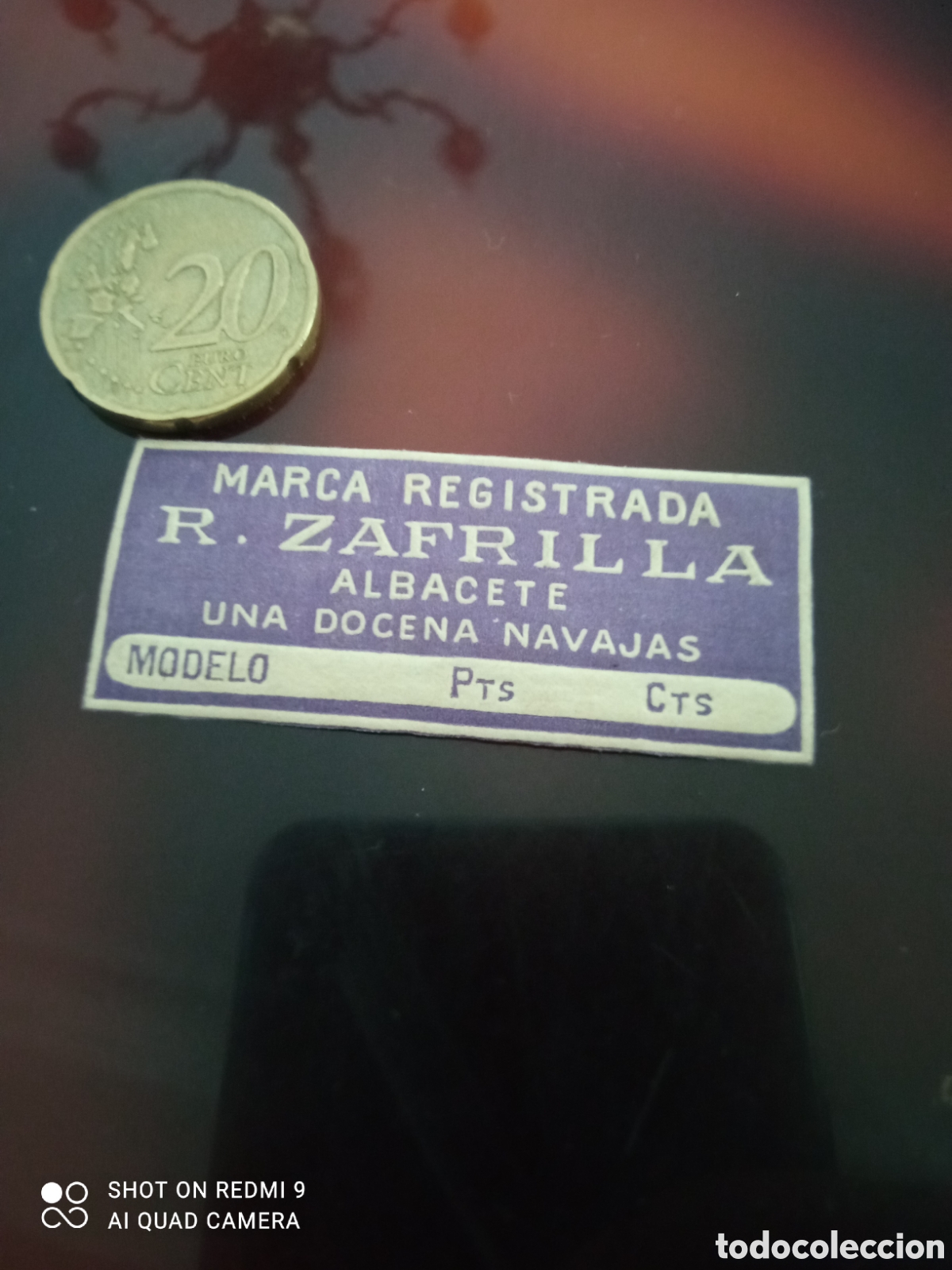 Etiquetas antiguas: Marca registrada a Firalla Albacete (etiqueta A&ntilde;os 50 60)