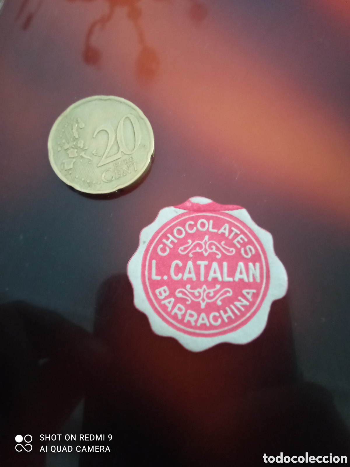 Etiquetas antiguas: Chocolate es l catal&aacute;n barrachina (etiquetas a&ntilde;os 50 60)