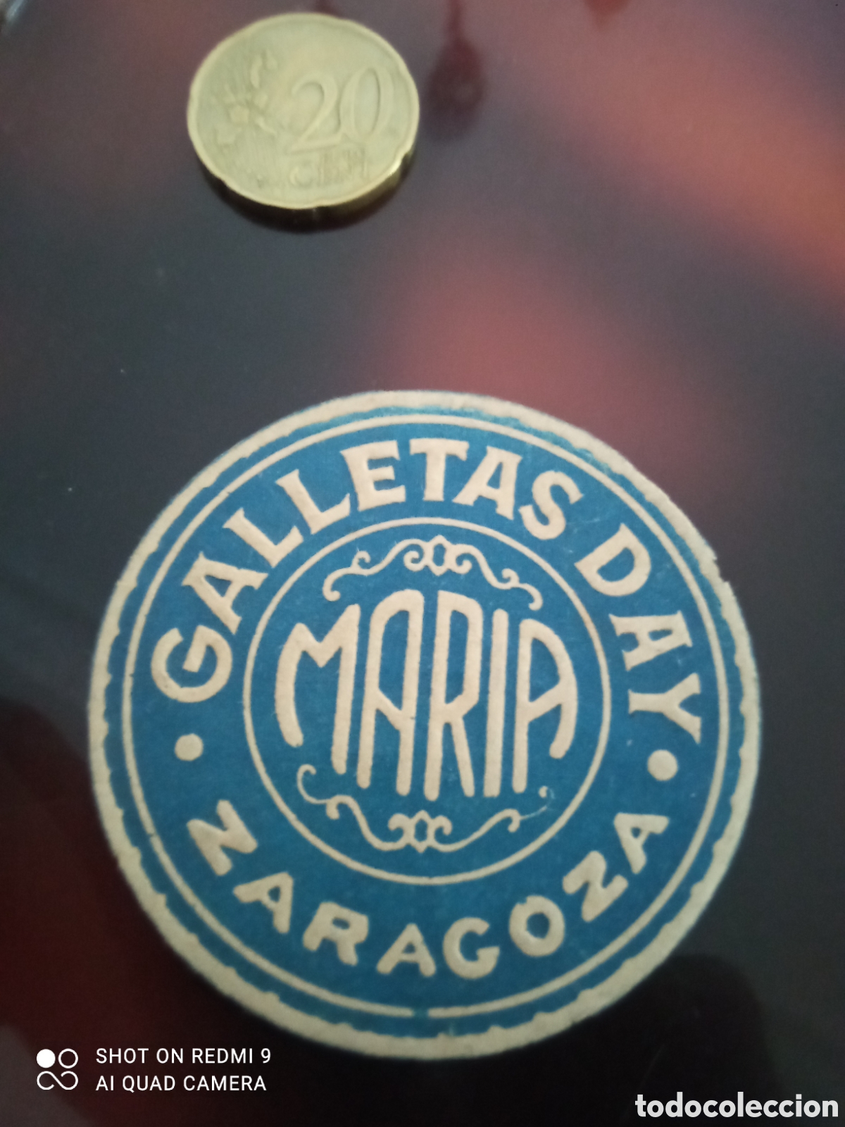 Etiquetas antiguas: Galletas day Zaragoza Mar&iacute;a (etiquetas a&ntilde;os 50 60)