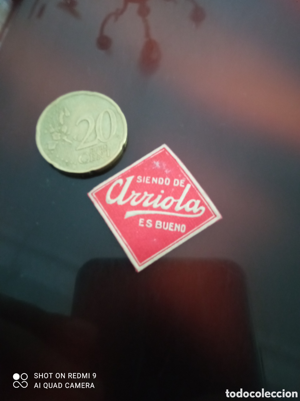 Etiquetas antiguas: Siendo de arriola es bueno (etiquetas a&ntilde;os 50 60)