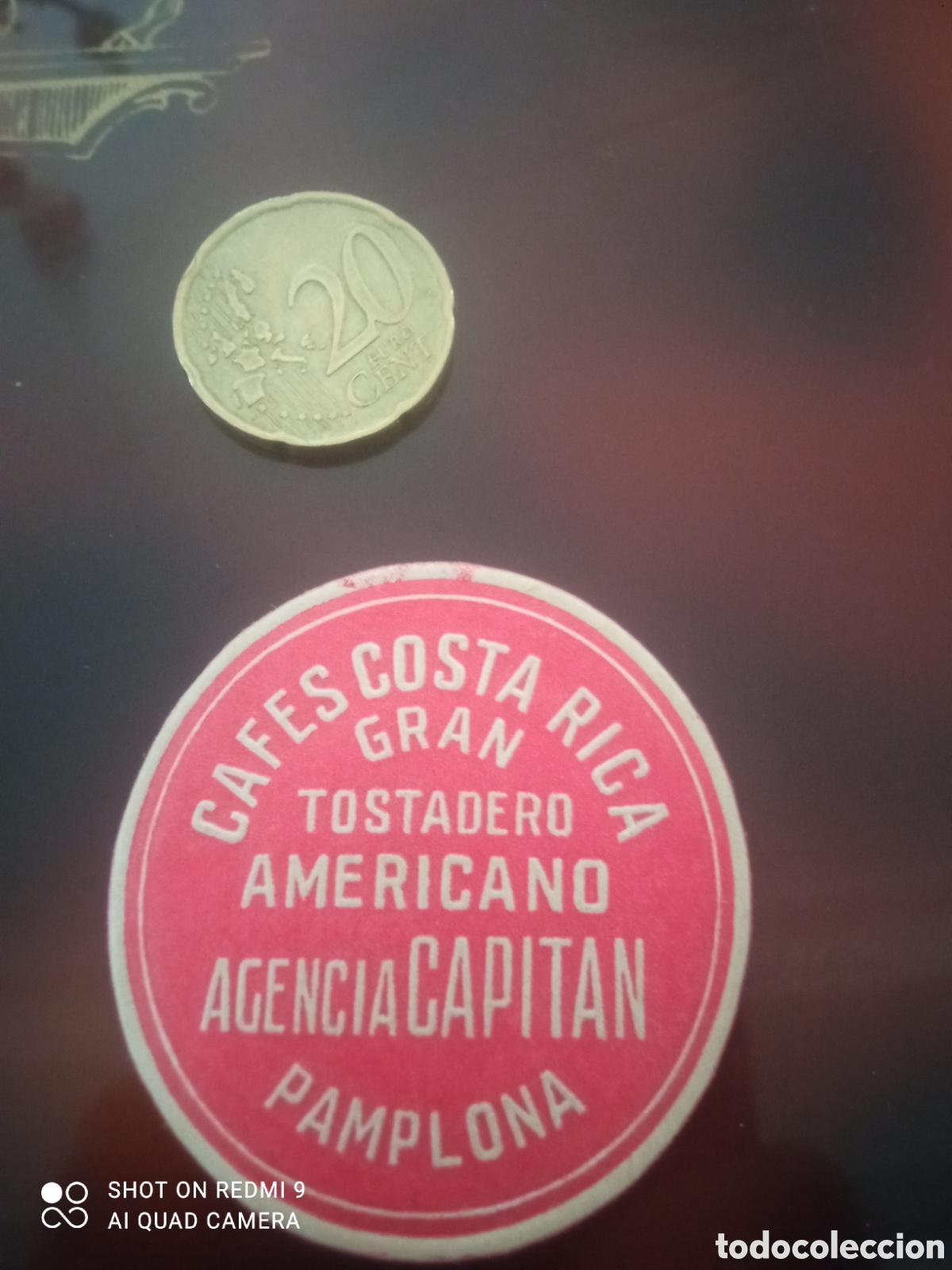 Etiquetas antiguas: Caf&eacute;s Costa Rica gran tostadero americano agencia capit&aacute;n Pamplona (etiquetas a&ntilde;os 50 60)
