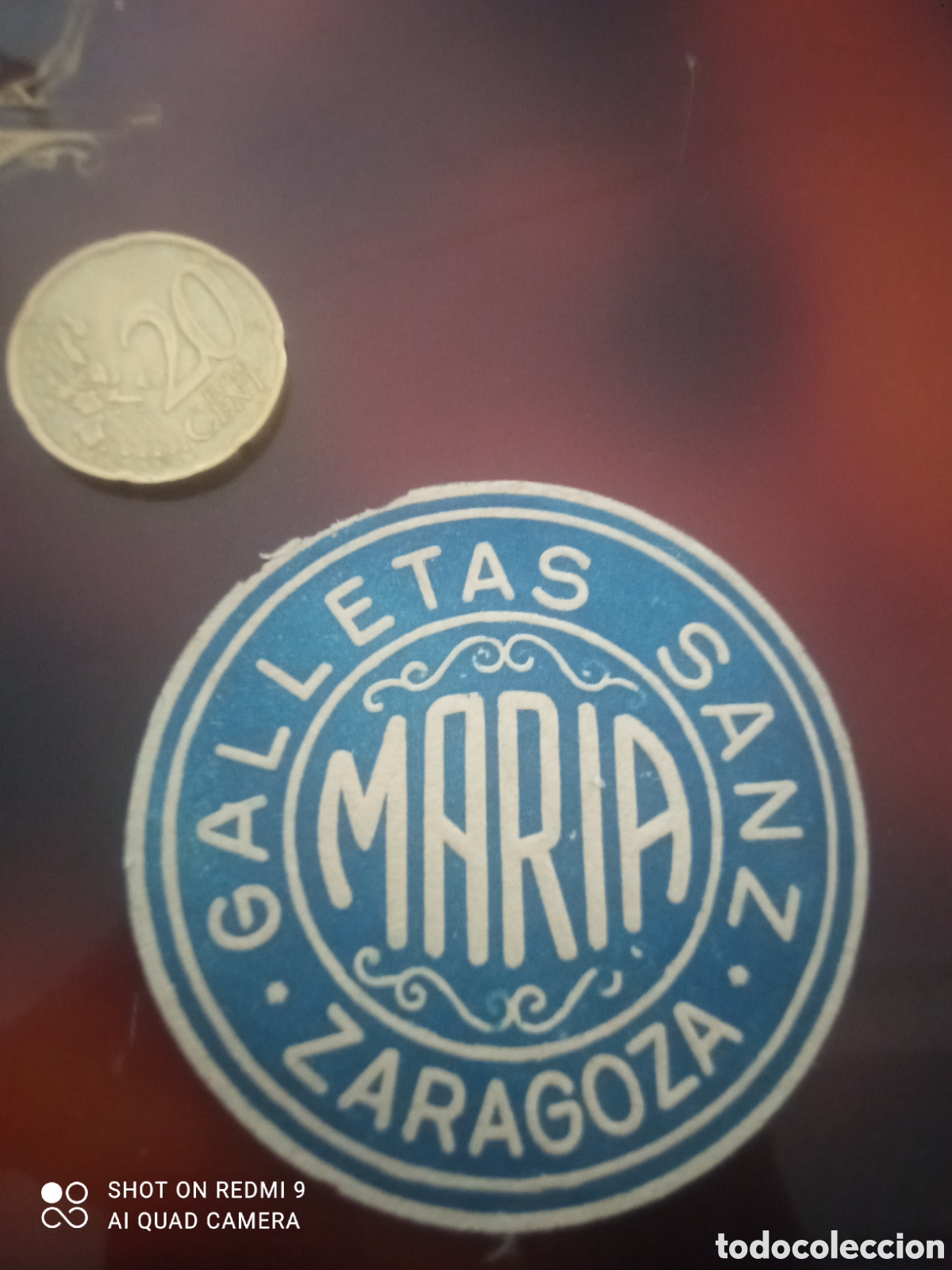 Etiquetas antiguas: Son galletas San Mar&iacute;a Zaragoza (etiquetas a&ntilde;os 50 60)