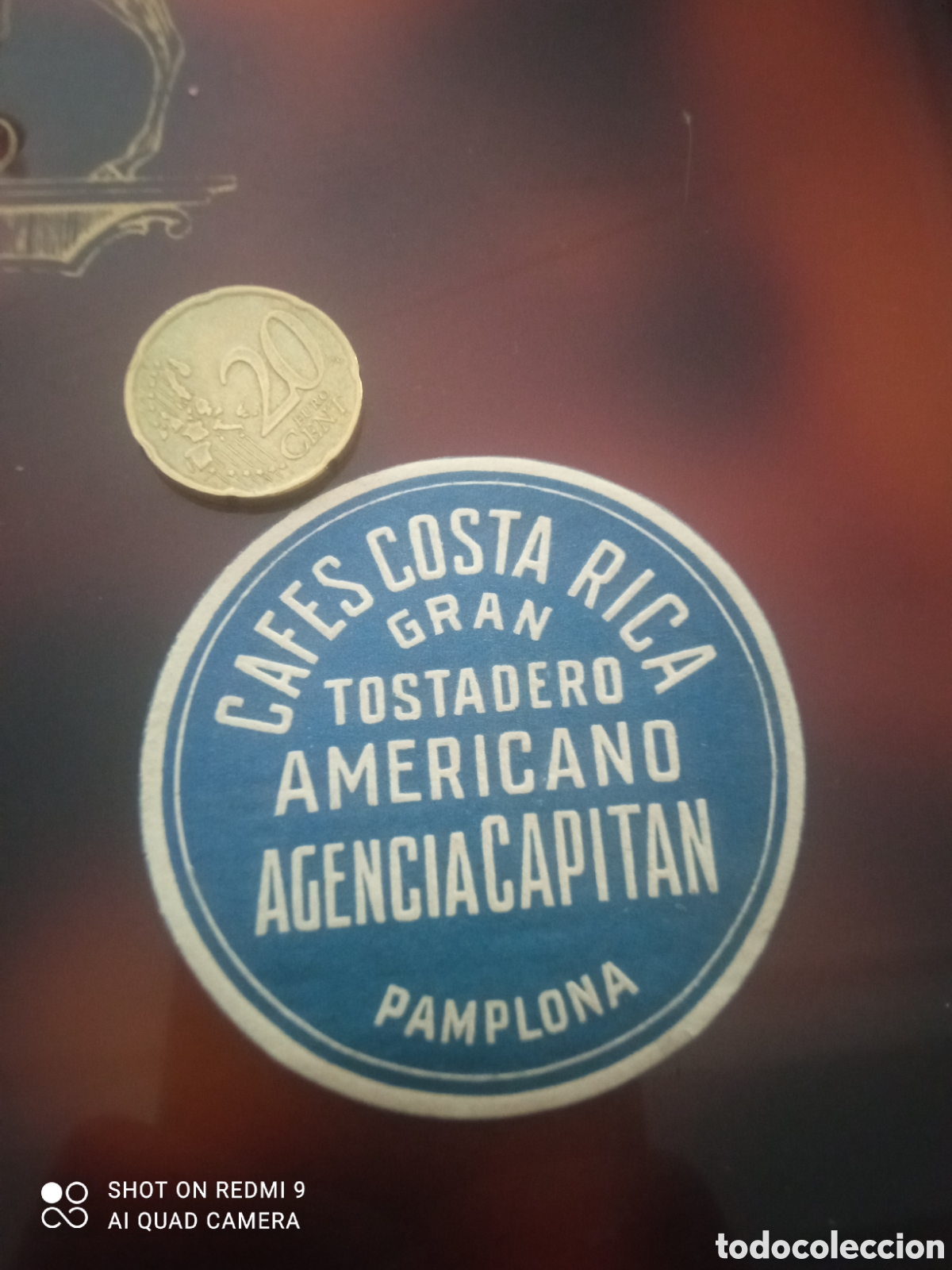 Etiquetas antiguas: Caf&eacute;s Costa Rica gran tostadero americano agencia capit&aacute;n Pamplona (etiquetas a&ntilde;os 50 60)