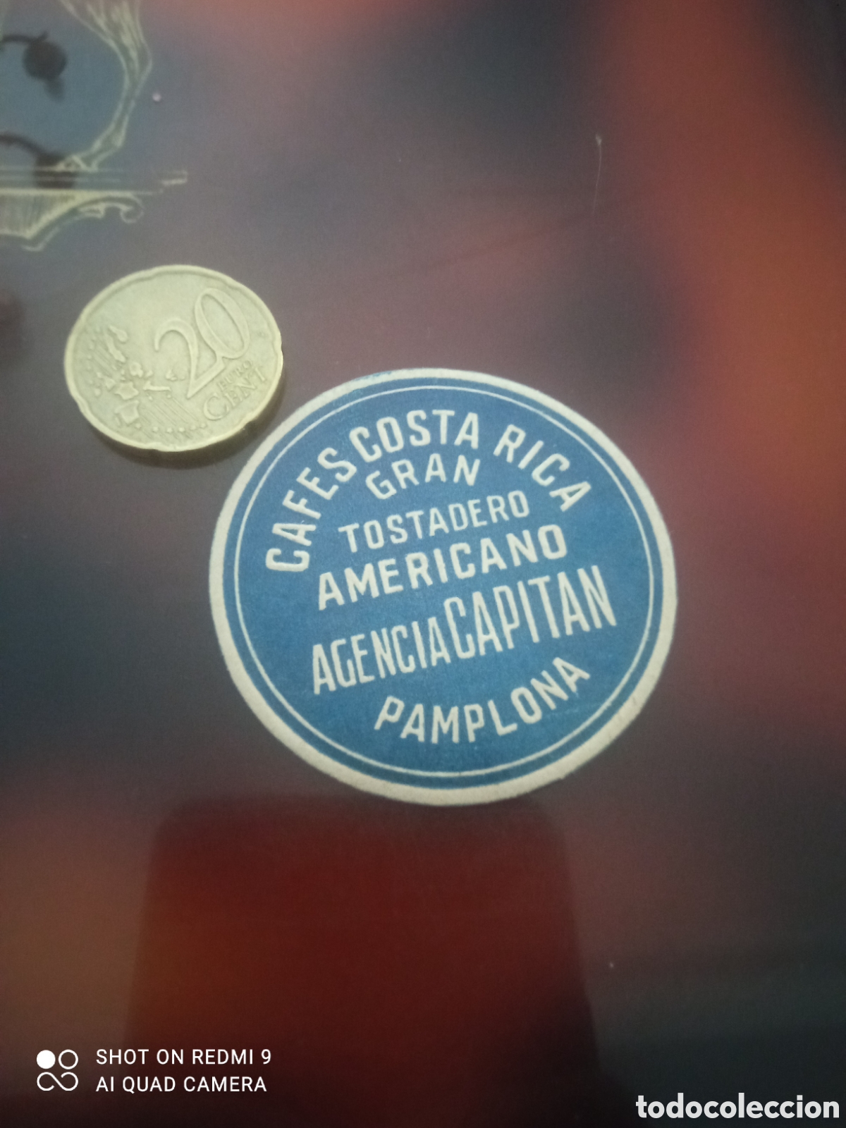 Etiquetas antiguas: Caf&eacute;s Costa Rica gran tostadero americano agencia capit&aacute;n Pamplona (etiquetas a&ntilde;os 50 60)