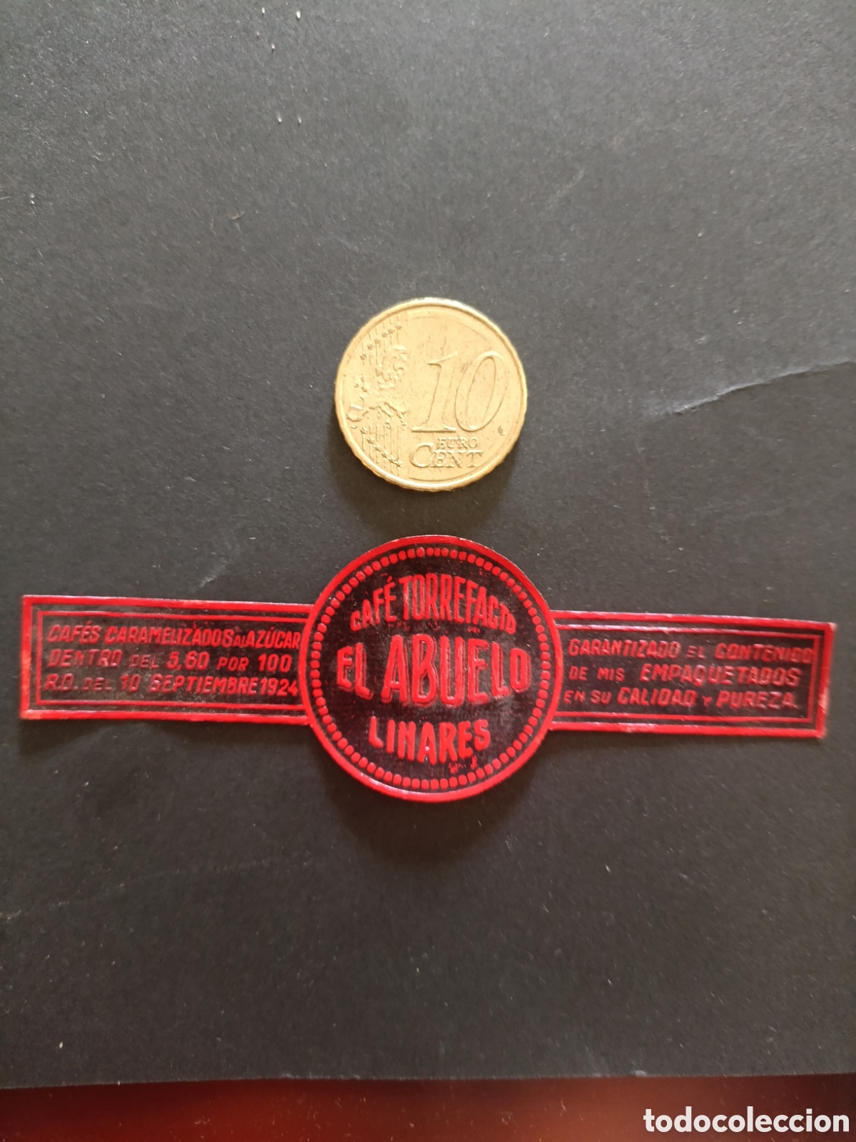 Etiquetas antiguas: CAFE TORREFACTO EL ABUELO LINARES [ ETIQUETAS A&Ntilde;OS 40-50 ]