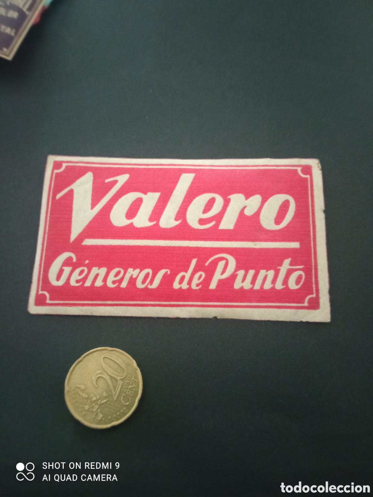 Etiquetas antiguas: Valero g&eacute;neros de puntos (etiquetas a&ntilde;os 50 60)