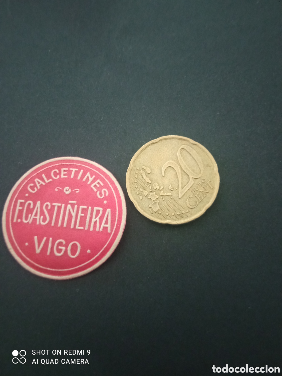 Etiquetas antiguas: Calcetines f casti&ntilde;eira Vigo (etiquetas a&ntilde;os 50 60)