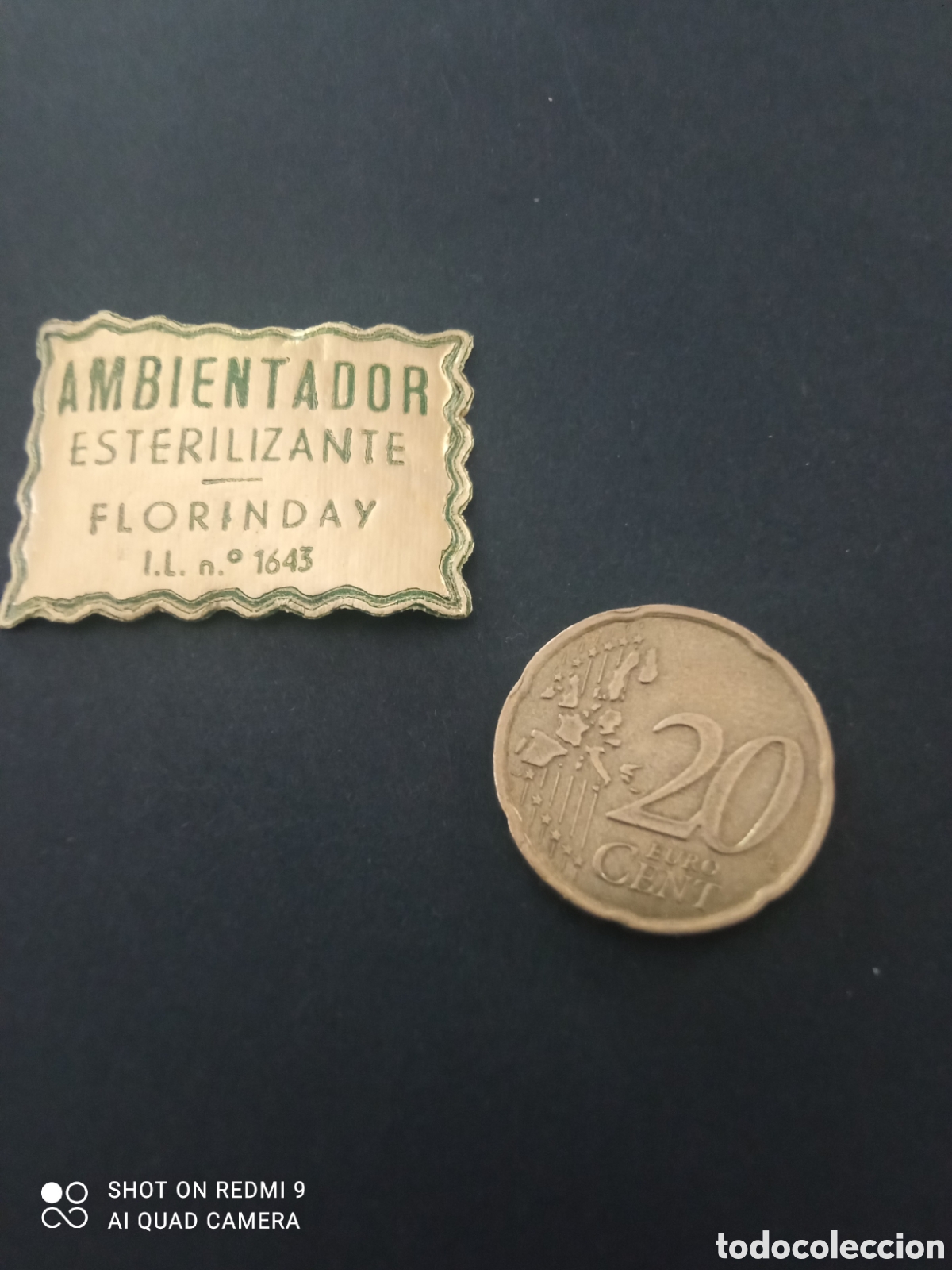 Etiquetas antiguas: Ambientador esterilizante floriday (etiquetas a&ntilde;os 50 60)