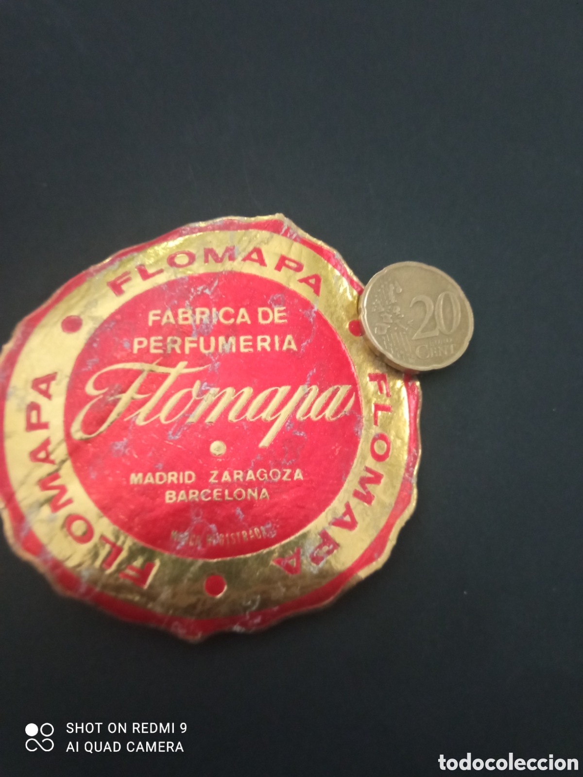 Etiquetas antiguas: FLOMAPA fabrica de perfumer&iacute;a Flo mapa madrid zaragoza Barcelona (etiquetas a&ntilde;os 50 60)